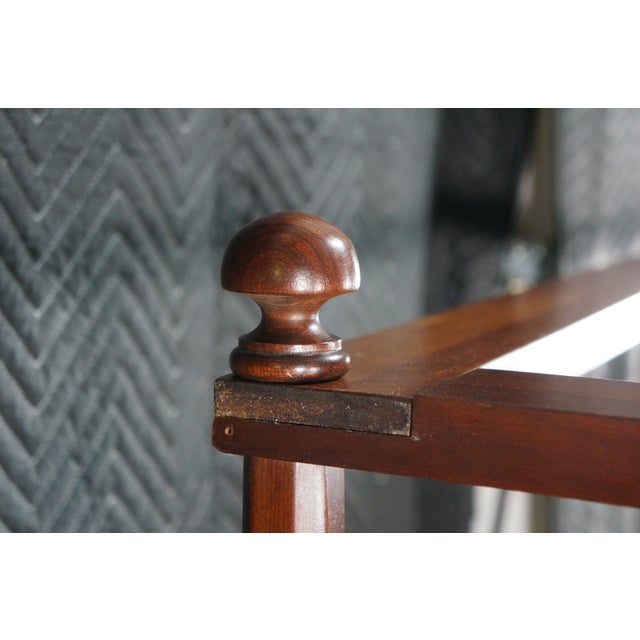 Vintage Harden Furniture Solid Cherry Colonial Pencil Post King Size Tester Bed For Sale - Image 13 of 17