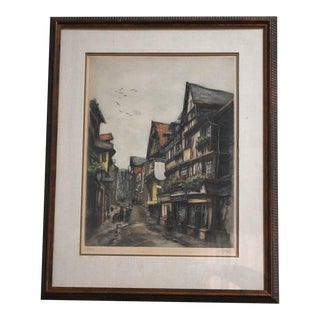 Le Garf - 'Lisieux' Signed Hand Colored Print For Sale