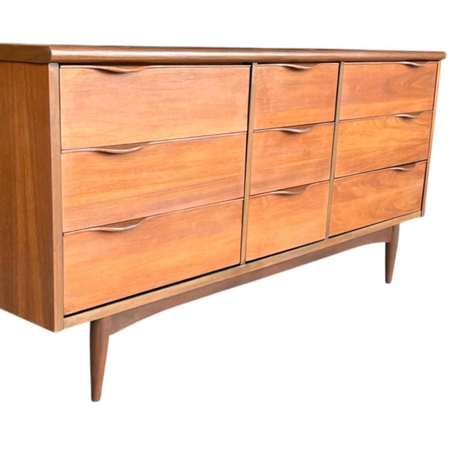 1960s Danish Modern Walnut Dresser For Sale - Image 11 of 15