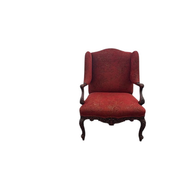 19th Century French Walnut Wingback Chair For Sale In Tampa - Image 6 of 12