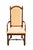 Rustic European High End Vintage Solid Oak Rustic European Dining Arm Chair For Sale - Image 3 of 8