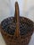 American Antique Primitive Gathering Basket For Sale - Image 3 of 11