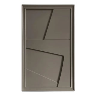 Wooden Edge Wall Art in Cocoa Beige by Likya Atelier For Sale