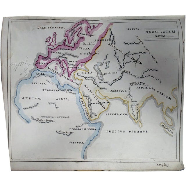 S. Highley | Hand-Drawn Manuscript Atlas of Modern and Ancient Geography | 1842 For Sale - Image 12 of 17