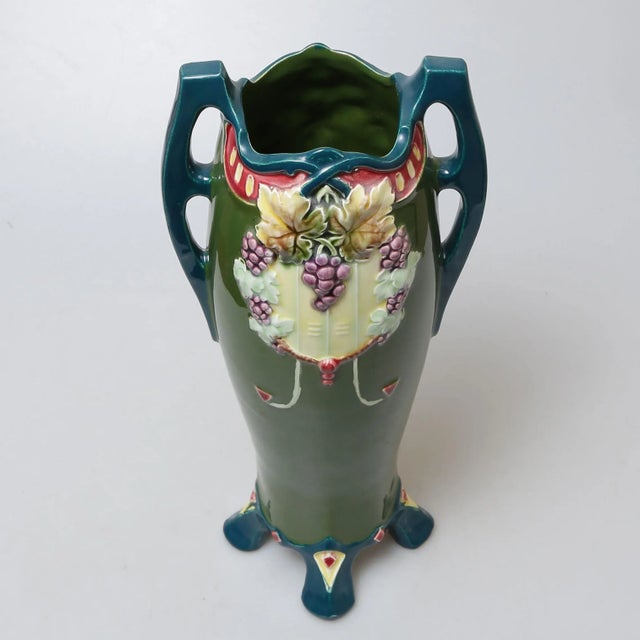 Art Nouveau Vase in the style of Eichwald, 1910s, in Very Good conditions. Designed 1890 to 1919 This piece is attributed...