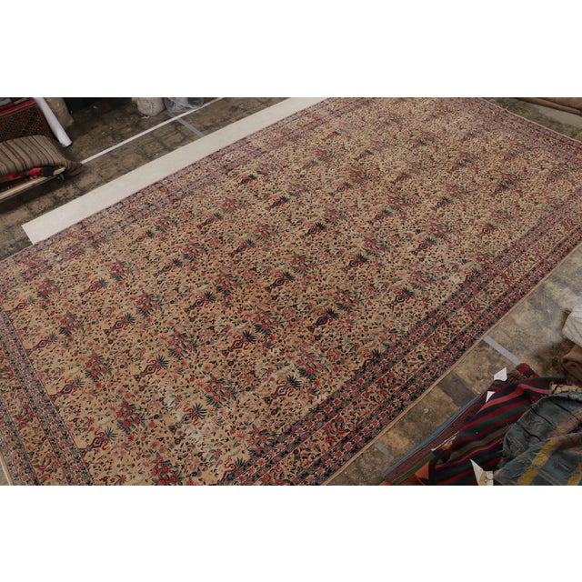 Traditional 1910s Rare Antique Kerman Lavar Persian Rug With Floral Patterns, From Rug & Kilim For Sale - Image 3 of 7