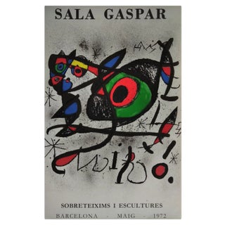 Joan Miro, Sala Gaspar: Sobreteixims i escultures, 1972, Lithograph, Framed For Sale