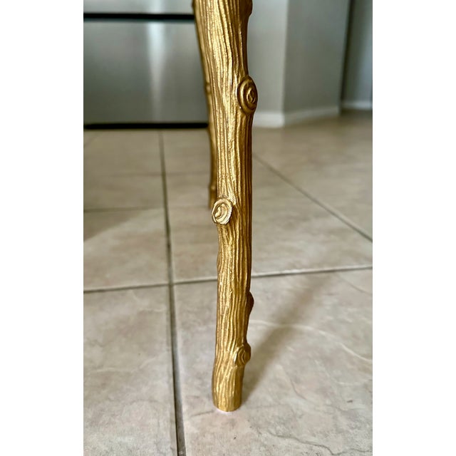 P.E.Guerin Faux Bois Gilt Bronze Cocktail Table For Sale - Image 12 of 17