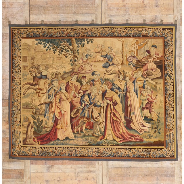 Antique French Tapestry, 07'08 X 08'11 For Sale - Image 10 of 10