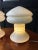 Mid-Century Modern Mid-Century White and Grit Green Table Lamps, Set of 2 For Sale - Image 3 of 9