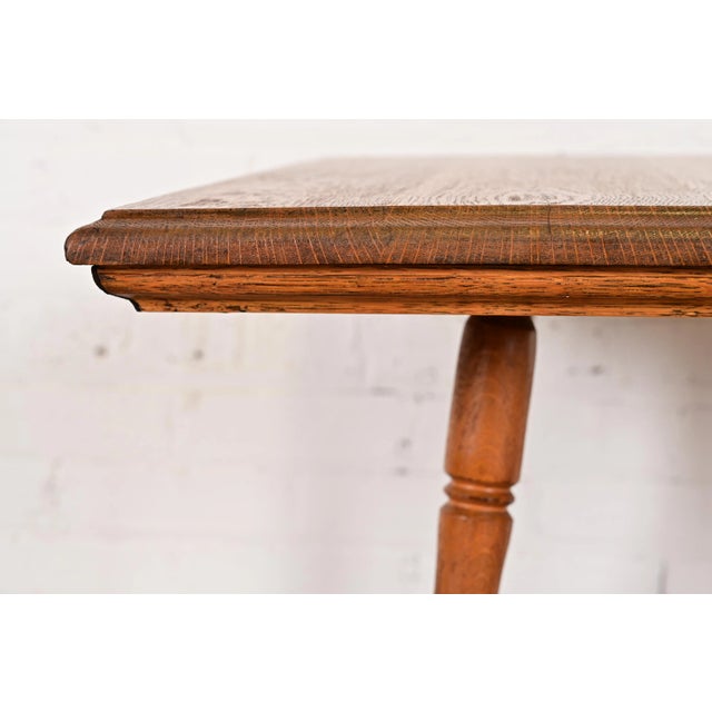 Early 20th Century Antique Victorian Carved Oak Parlor Table or Side Table, Circa 1900 For Sale - Image 5 of 10