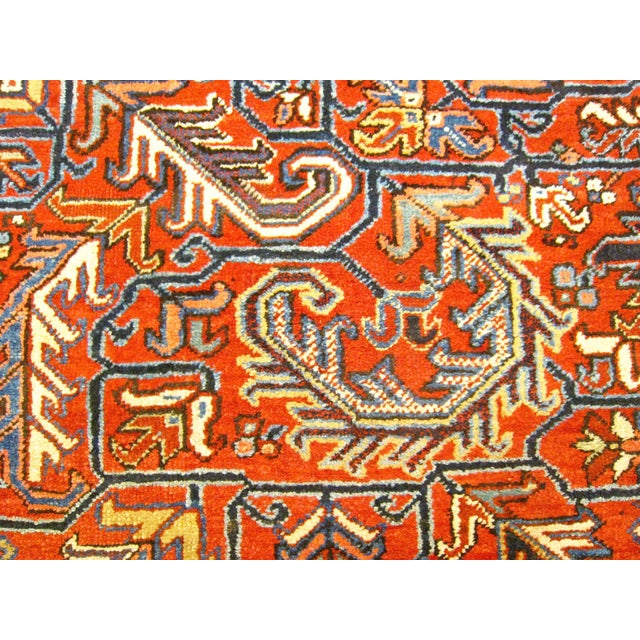 Persian Vintage Persian Decorative Oriental Heriz Rug in Room Size For Sale - Image 3 of 12