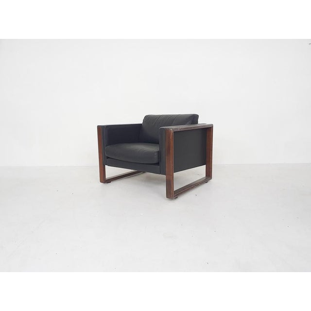 1970s German Leather Lounge Chair by Walter Knoll, 1970s For Sale - Image 5 of 17