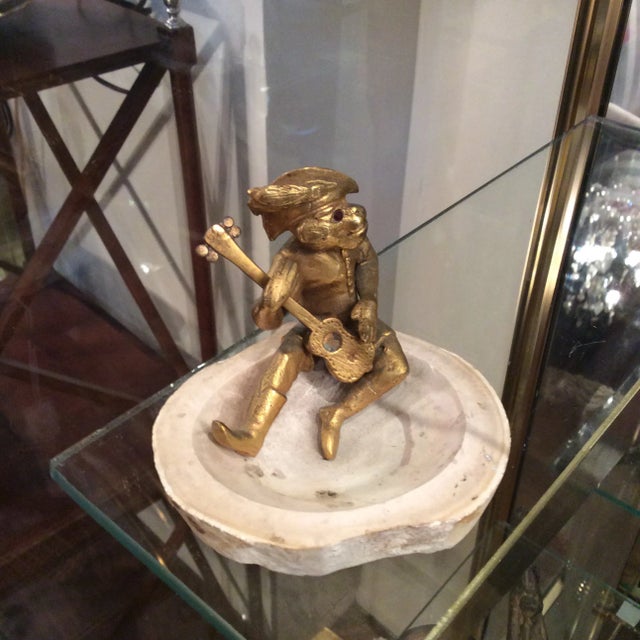 Metal Bronze Monkey Dish For Sale - Image 7 of 9