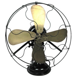 Antique Electric Brass Fan For Sale