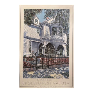1987 Spoleto Charleston Lithograph by Jean Claude De Montfort For Sale