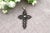 Gold Cross Pendant with Paw Print and Diamonds, in Worn conditions. Designed 1890 to 1919