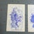 Set of three contemporary original Wayne Cunningham abstract pen and ink drawings on vintage card paper. Each measure...