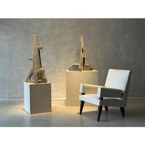 Unknown, Brutalist Sculptures, 1970s, Concrete, Set of 2 For Sale - Image 11 of 11