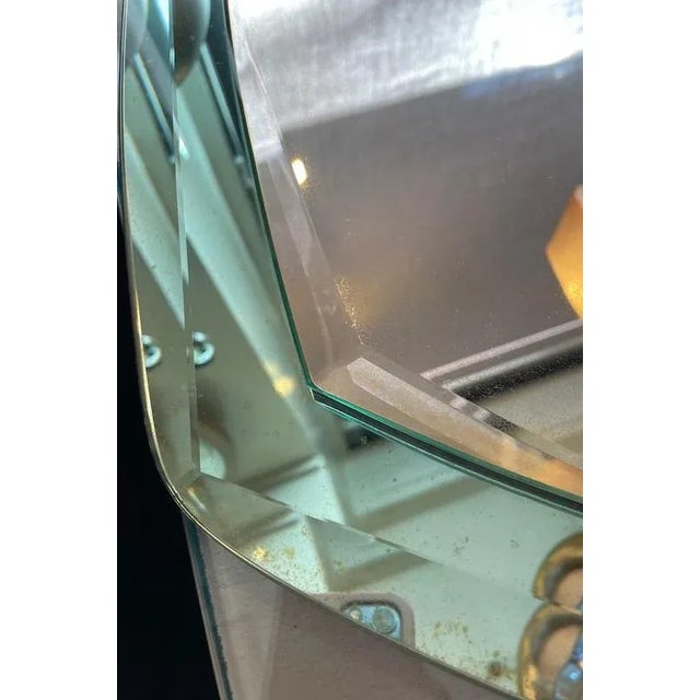 Blue Mirror with Light Blue Glass Border, 1950s For Sale - Image 8 of 12