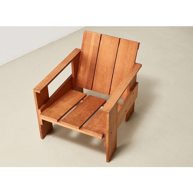 Wood Crate Chairs and Table by Gerrit Rietveld for Cassina, 1979, Set of 3 For Sale - Image 7 of 13