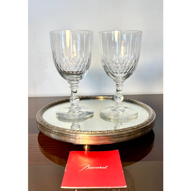 An exquisite set of two crystal glasses in the renowned "Richelieu" model by Baccarat, crafted in France prior to 1936....