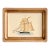 Original Hand-Painted Sailboat Painting in a Solid Oak Wood Frame For Sale