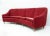 Mid-Century Modern Curvo Sofa Four Places Mid-Century Modern in Velvet, Italy, 1950s For Sale - Image 3 of 10