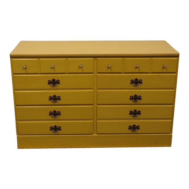 Ethan Allen Heirloom Maple Custom Room Plan Crp 48" Double Dresser 14-4570p - 411 Daffodil Yellow For Sale