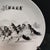 White Chinese Ceramic Plate,White Glaze Porcelain Plate Hand Painted Horses Pattern For Sale - Image 8 of 9