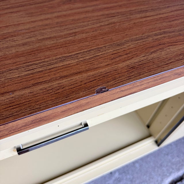 Mid 20th Century Steelcase Mid Century Modern 4 Drawer Tanker Credenza With a Center Tambour Door For Sale - Image 5 of 12