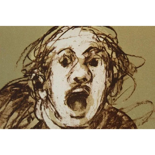 Claude Weisbuch, L’Archet Rebelle, Original Hand Signed Lithograph For Sale - Image 5 of 6