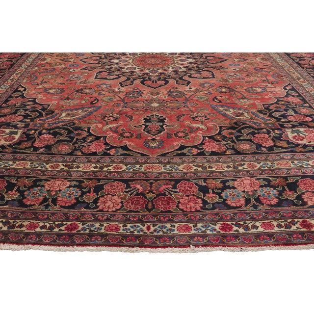 Vintage Persian Mashhad Rug, 09'10 X 13'04 For Sale - Image 4 of 10