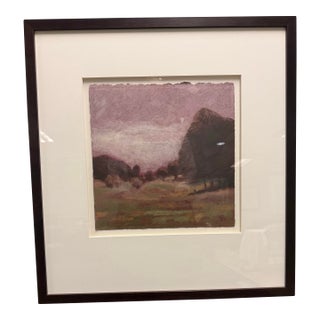 Dylan Chorneau Original Framed Landscape Painting "Waxhaw in Magenta" For Sale