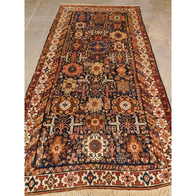 1900 Antique Caucasian Gallery Rug For Sale - Image 4 of 13