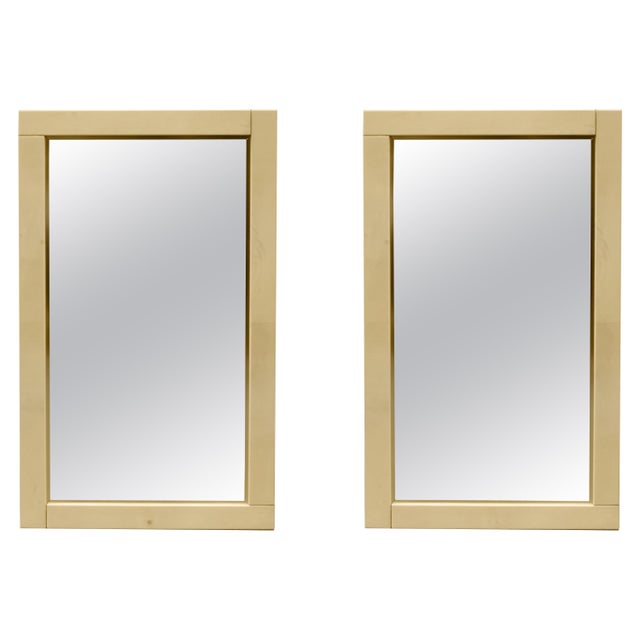 1980s Pair of Lacquered Parchment Modernist Mirrors For Sale In New York - Image 6 of 18