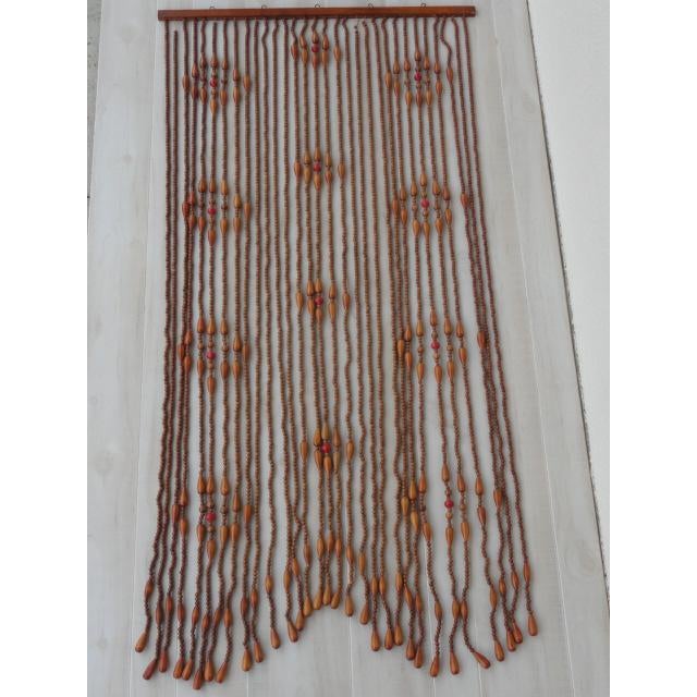 Vintage Wooden Beaded Curtain Chairish