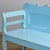 Blue Vintage Pine Bench, 1920s For Sale - Image 8 of 16