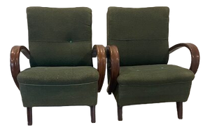 Vintage Art Deco Mad-Man Model C Relax Chairs by Halabala for Up Zavody, 1920, Set of 2