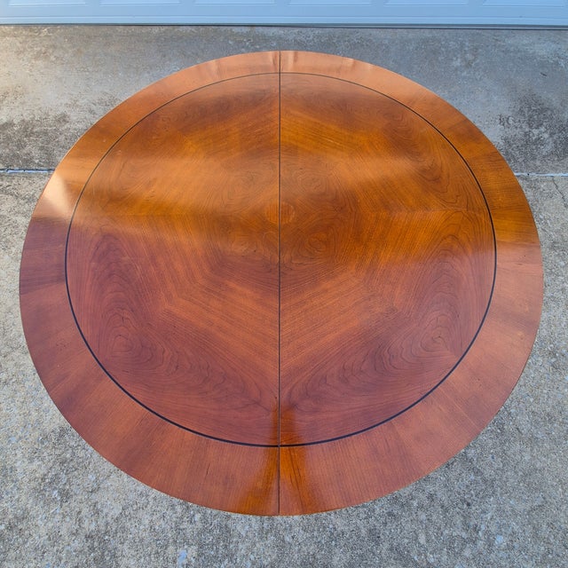 1990s 1992 Baker Furniture Palladian Oval Extension Dining Table French Empire Biedermeier Neoclassical For Sale - Image 5 of 18