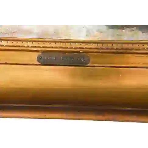 Early 20th Century Early Expressionist Painting in Fine Gilt French Empire Frame For Sale - Image 5 of 7