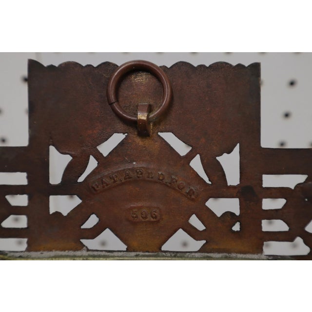 Bronze Mid 19th Century Large Bronze Mirror Sconce Two Candleholders For Sale - Image 8 of 9