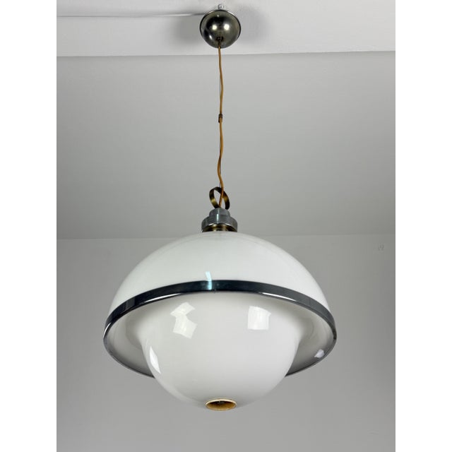 Large Three-Light Acrylic Glass Pendant Lamp, 1960s For Sale - Image 6 of 14