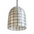 Striking bell shaped lantern made from delicate capiz shell square pattern bonded together with pewter finish metal. Each...