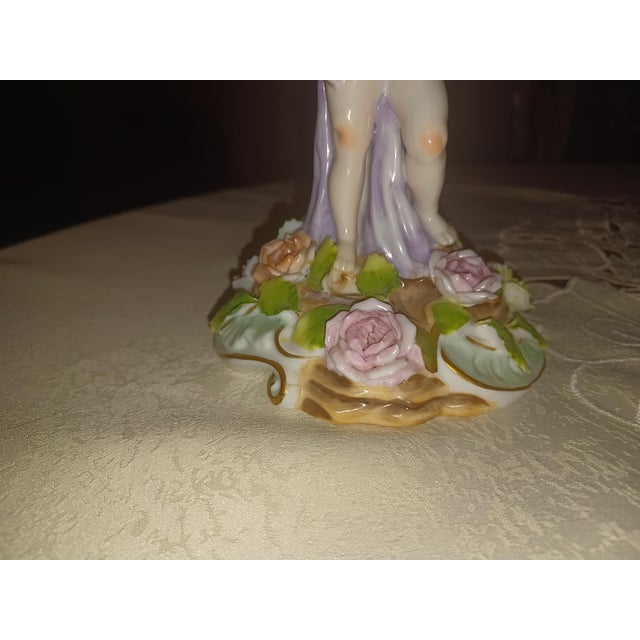 Early 20th Century Antique Bros. Voigt & Alfred Voigt, Sitzendorf Figural Compote / Candy Dish For Sale - Image 5 of 6