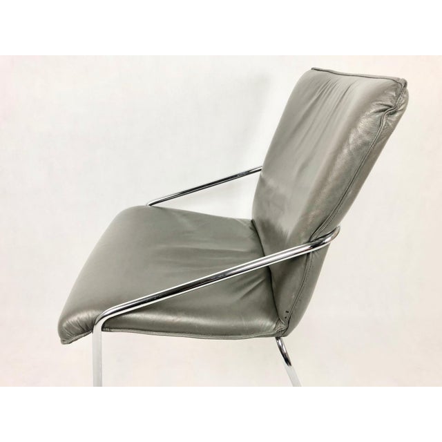 Mid-Century Tubular Steel Office Chair, 1960s, Set of 3 For Sale - Image 9 of 14