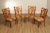 High Quality American Made Solid Wood Side Dining Chairs with Carved Feather Backrests