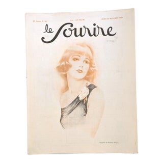 Le Sourire 1924 Suzanne Meunier "Sanguine" Cover Print For Sale