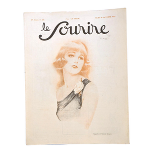 Le Sourire 1924 Suzanne Meunier "Sanguine" Cover Print