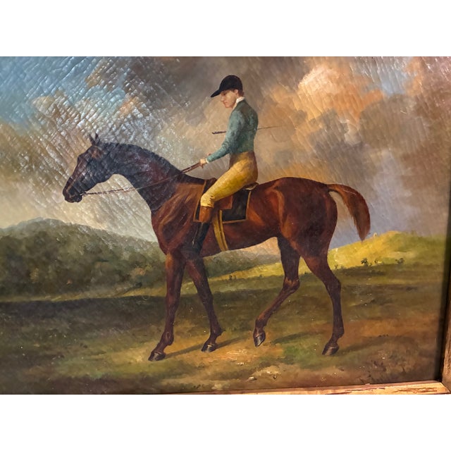 Late 20th Century 19th Century Eng Equestrian Portrait, Painting For Sale - Image 5 of 8